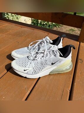 Nike Men's Air Max 270 Competition Running Shoes, White, 8.5